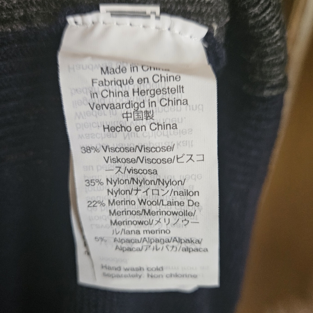 Madewell Kimball Colorblock Sweater Grey Navy Blue Size S - Picture 10 of 10